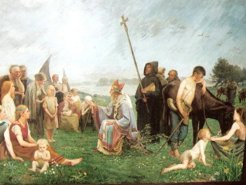1871-Pieter Franciscus Dierckx - San Willibrordus predica lungo le rive della Schelda